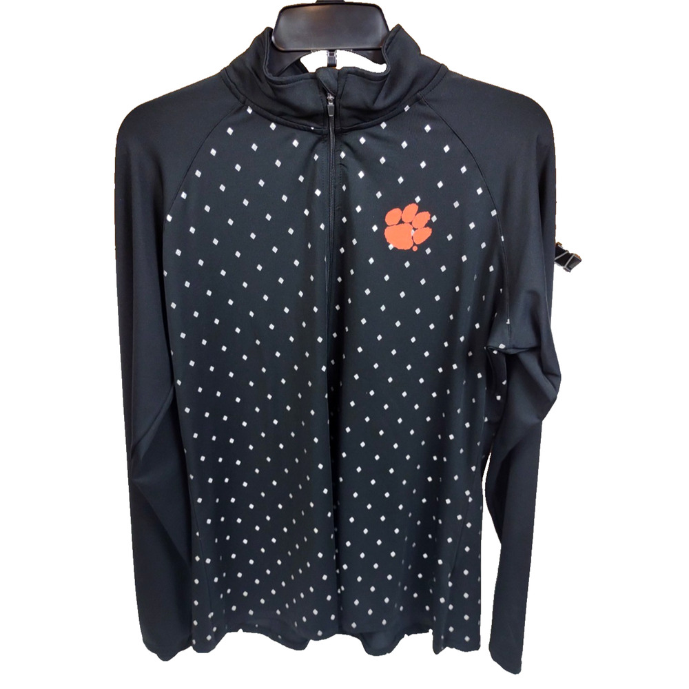 Clemson Tigers NCAA Pullover Quarter Zip Women's XL Team Logo by Champion Black